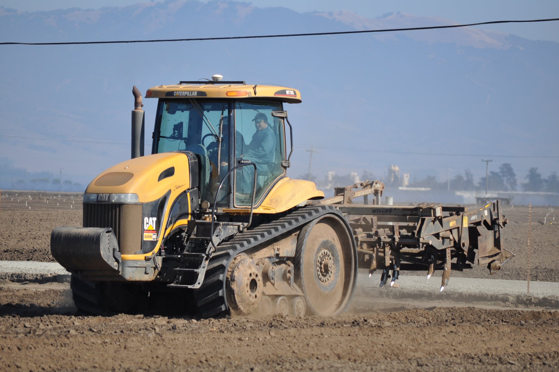 Challenger rubber track tractor working a Salinas Valley field